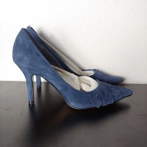Nine West NWbooboo Women's Suede Stilleto Pump Blue Sz 7M